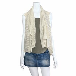 All Saints Kumara Gilet Sleeveless Open Front Cardigan